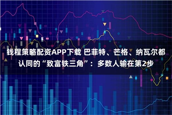 钱程策略配资APP下载 巴菲特、芒格、纳瓦尔都认同的“致富铁三角”：多数人输在第2步